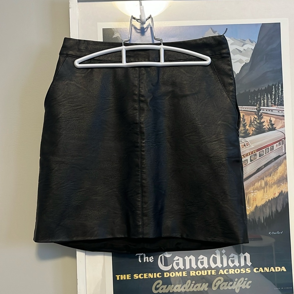 Faux leather skirt